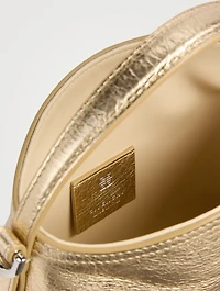 Nano Voyou Metallic Leather Shoulder Bag