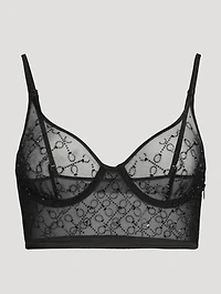 Handcuff Rhinestone Embellished Longline Bra