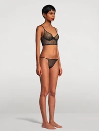 Handcuff Rhinestone Embellished Longline Bra