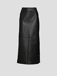 Long Leather Skirt