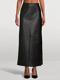 Long Leather Skirt