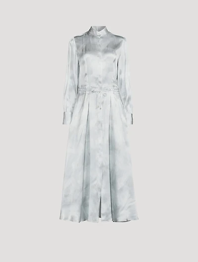 Silk Printed Shirt Dress