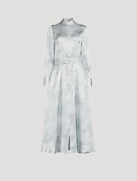 Silk Printed Shirt Dress