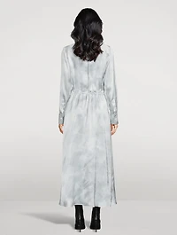 Silk Printed Shirt Dress