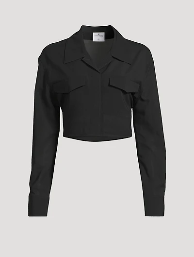 Cropped Crêpe Shirt