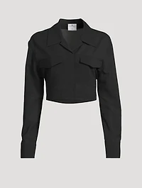 Cropped Crêpe Shirt
