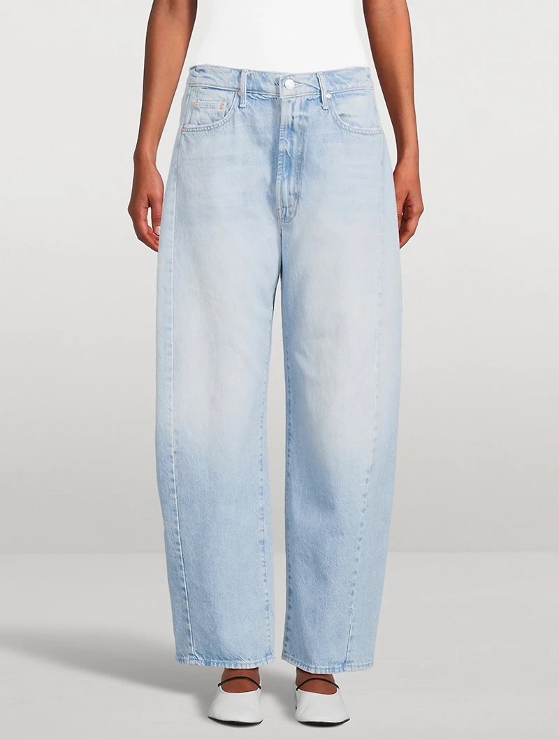 The Full Pipe Barrel-Leg Jeans