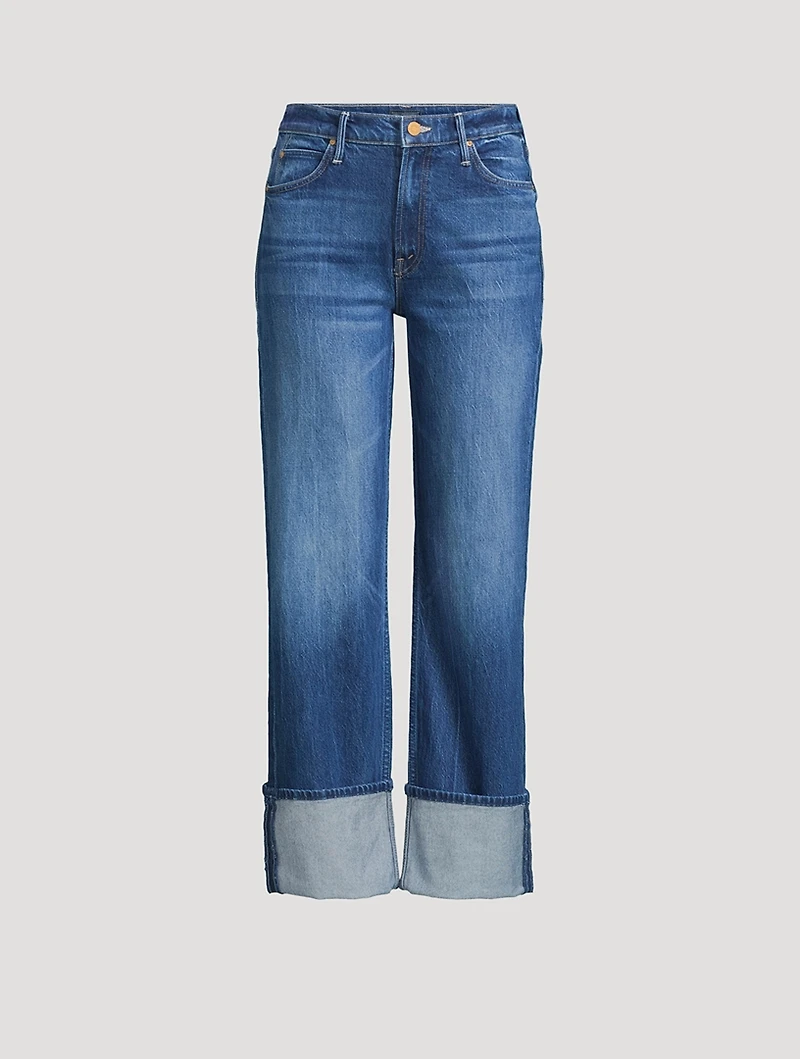 The Checkerboard Duster Straight-Leg Jeans