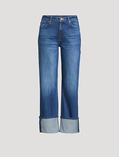 The Checkerboard Duster Straight-Leg Jeans