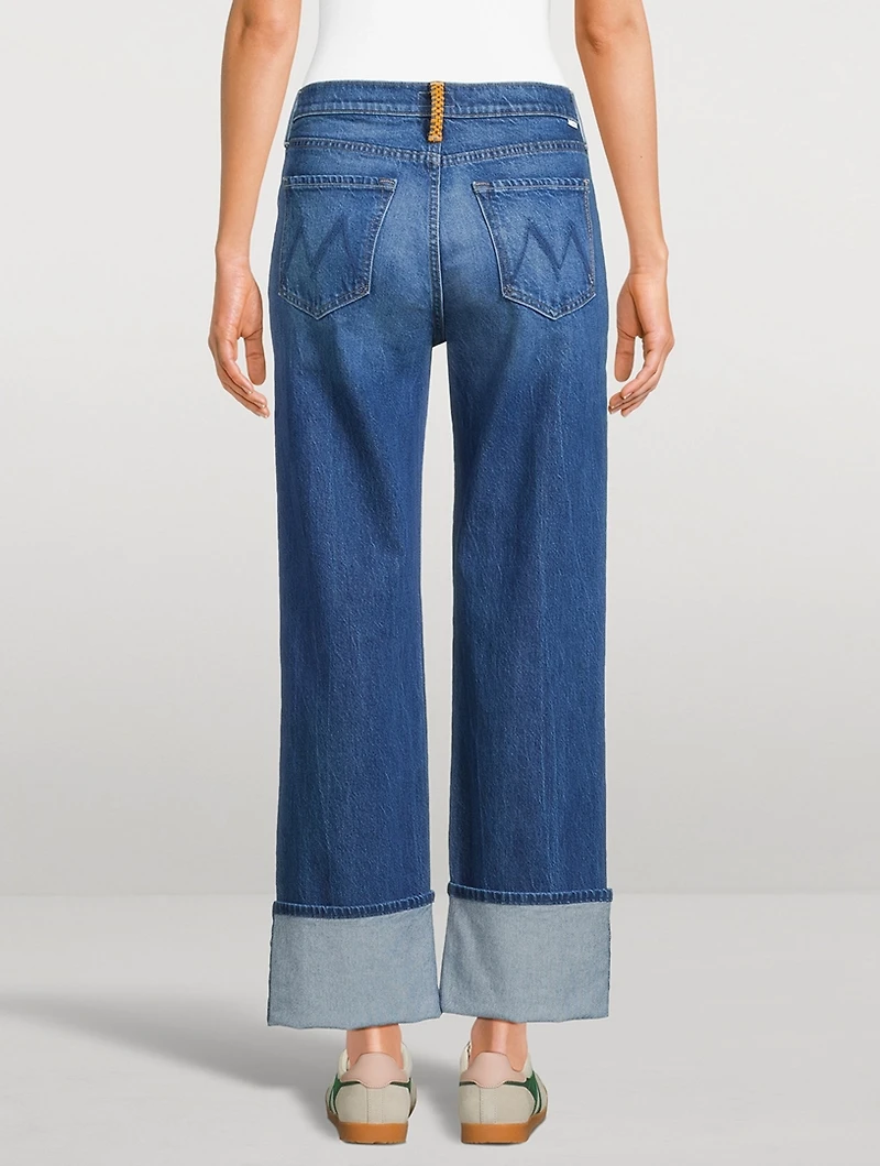 The Checkerboard Duster Straight-Leg Jeans