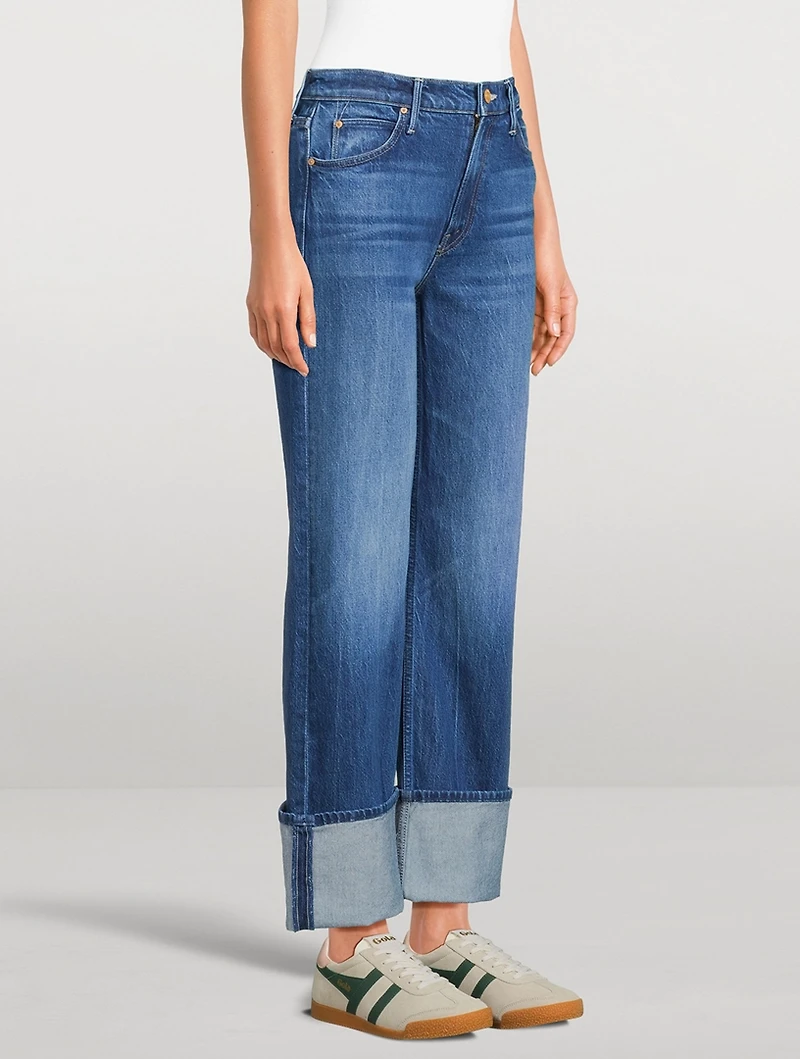 The Checkerboard Duster Straight-Leg Jeans