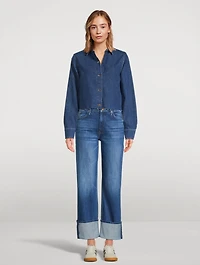 The Checkerboard Duster Straight-Leg Jeans