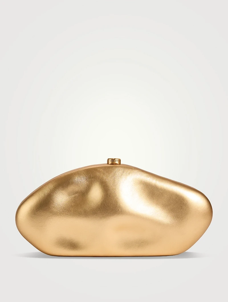 The Caldera Metallic Leather Clutch