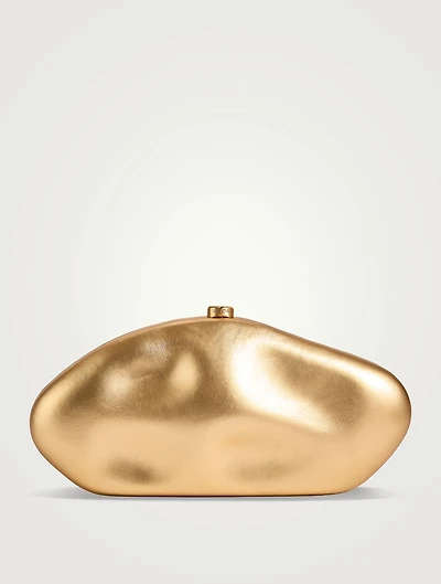 The Caldera Metallic Leather Clutch