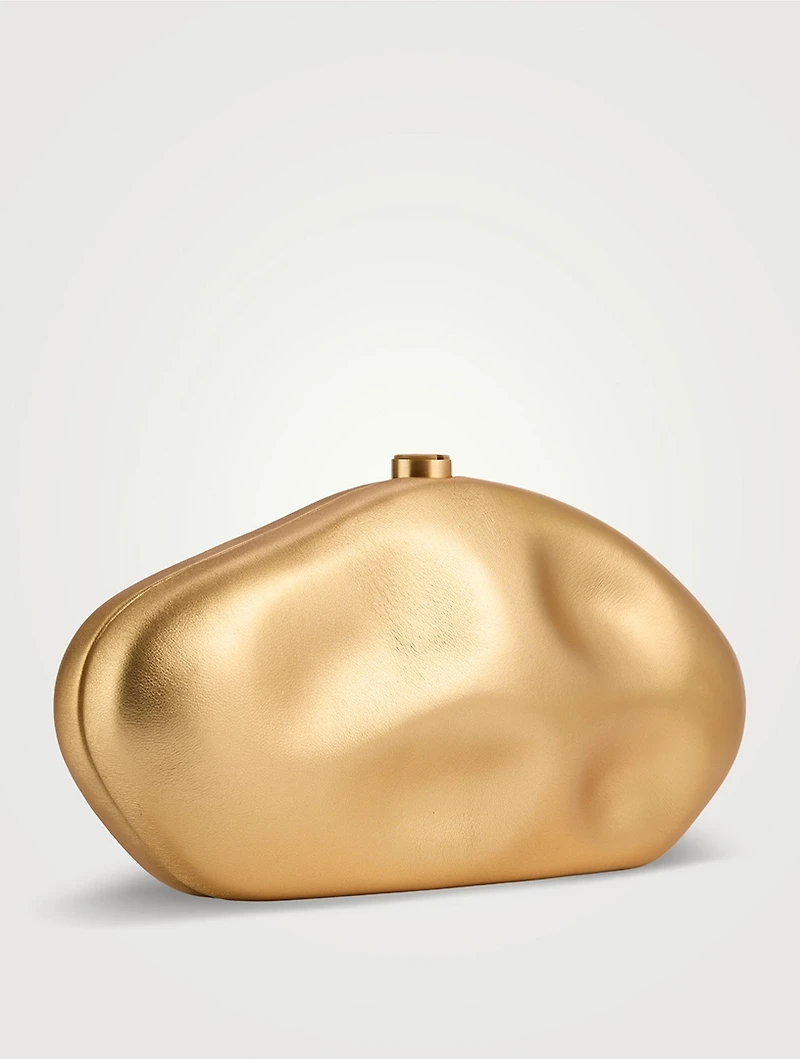 The Caldera Metallic Leather Clutch