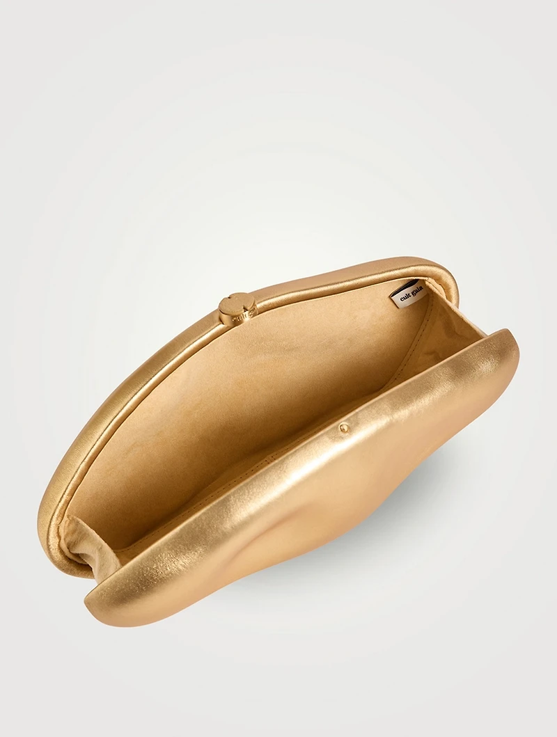 The Caldera Metallic Leather Clutch