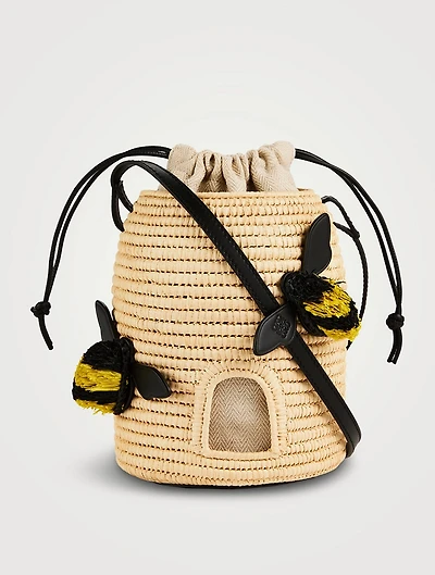 Loewe x Paula's Ibiza Beehive Raffia Crossbody Bag