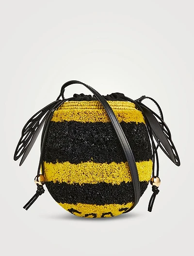 Loewe x Paula's Ibiza Bee Raffia Crossbody Bag