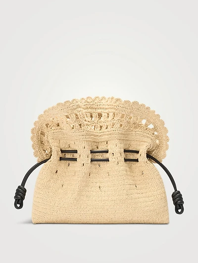 Loewe x Paula's Ibiza Medium Flamenco Raffia Clutch