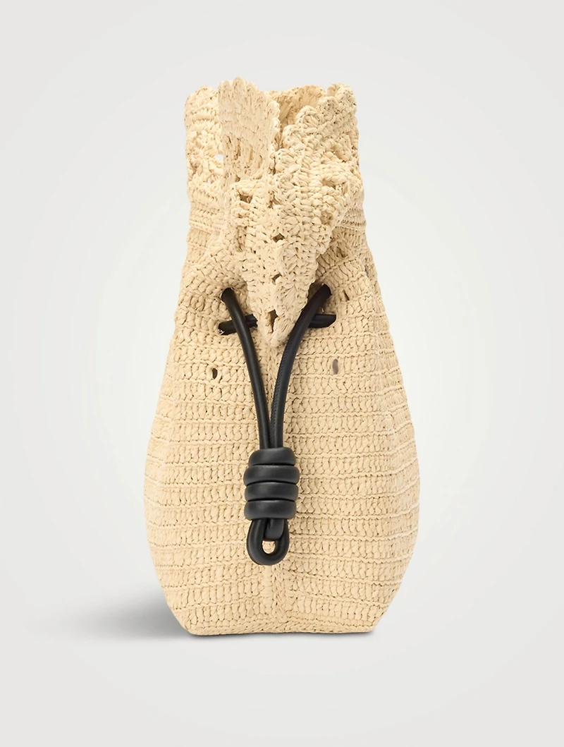 Loewe x Paula's Ibiza Medium Flamenco Raffia Clutch