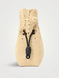 Loewe x Paula's Ibiza Medium Flamenco Raffia Clutch