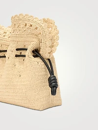 Loewe x Paula's Ibiza Medium Flamenco Raffia Clutch