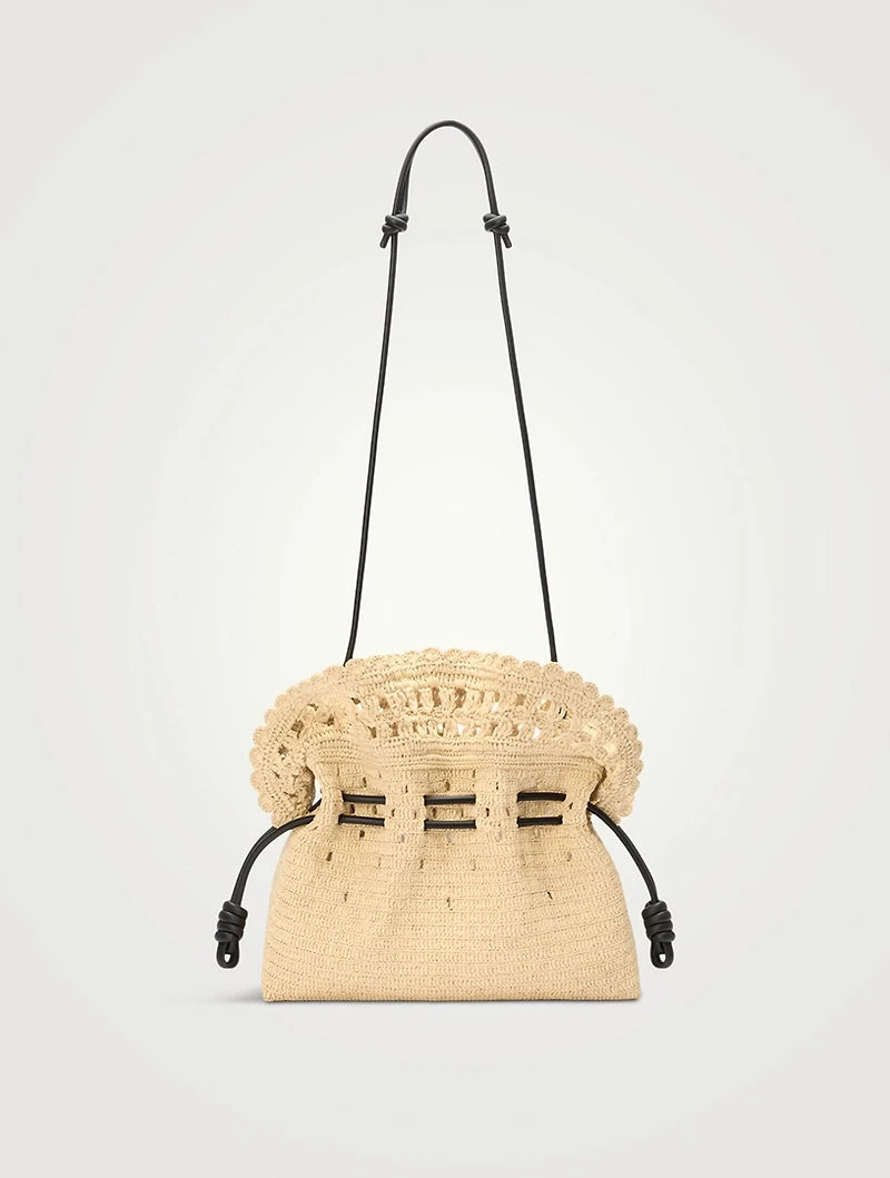 Loewe x Paula's Ibiza Medium Flamenco Raffia Clutch