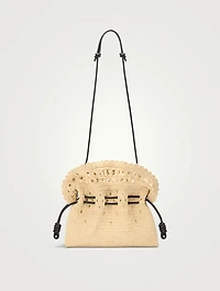 Loewe x Paula's Ibiza Medium Flamenco Raffia Clutch