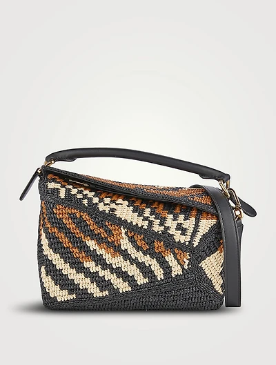 Loewe x Paula's Ibiza Small Puzzle Edge Raffia Bag