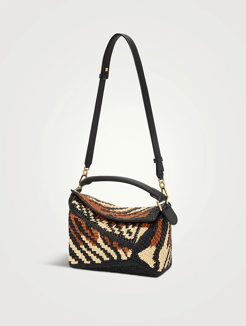 Loewe x Paula's Ibiza Small Puzzle Edge Raffia Bag