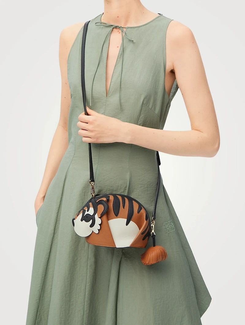 Loewe x Paula's Ibiza Tiger Leather Crossbody Bag