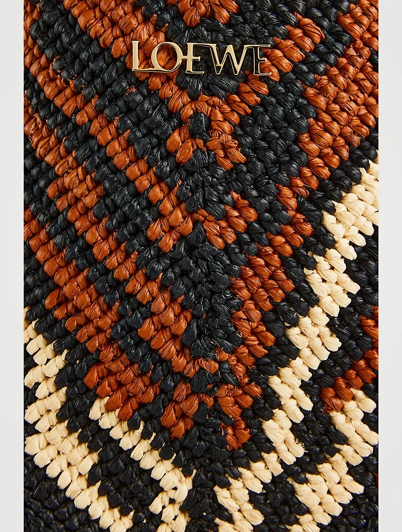 Loewe x Paula's Ibiza Medium Puzzle Fold Raffia Tote Bag