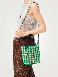 Loewe x Paula's Ibiza Mini Floral Beaded Tote Bag