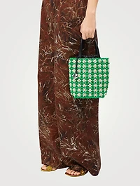 Loewe x Paula's Ibiza Mini Floral Beaded Tote Bag