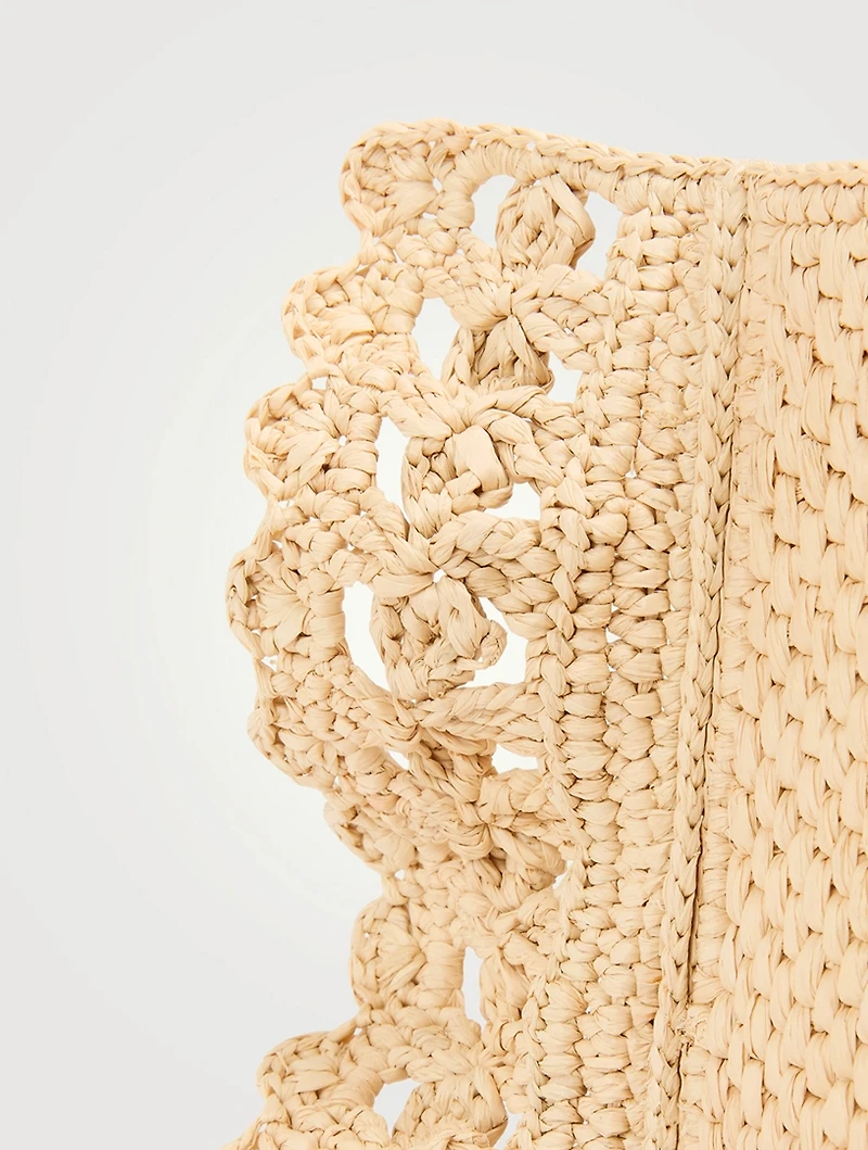 Loewe x Paula's Ibiza Small Loewe Font Raffia Tote Bag