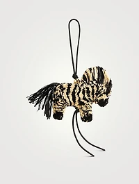 Loewe x Paula's Ibiza Zebra Raffia Bag Charm