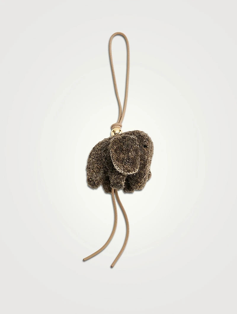 Loewe x Paula's Ibiza Elephant Raffia Bag Charm