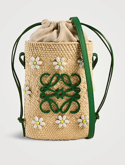Loewe x Paula's Ibiza Anagram Beaded Raffia Crossbody Bag