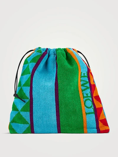 Loewe x Paula's Ibiza Terry Drawstring Pouch