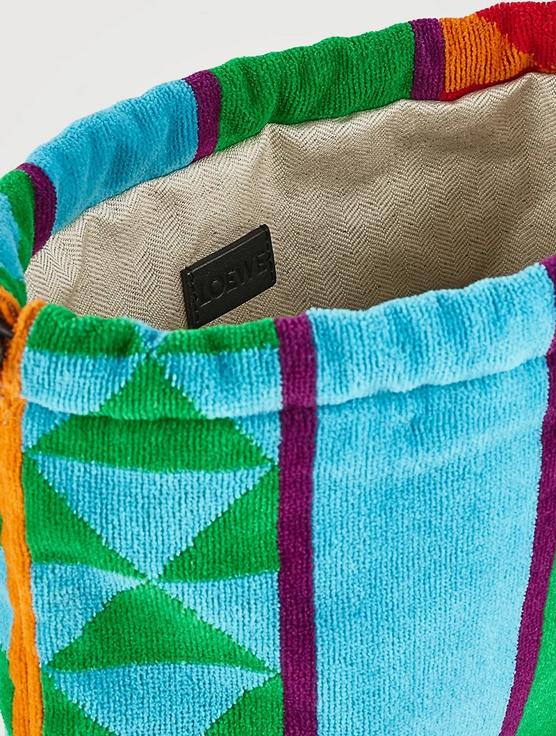 Loewe x Paula's Ibiza Terry Drawstring Pouch