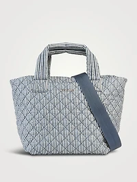 Small Metro Deluxe Seersucker Tote Bag In Stripe Print