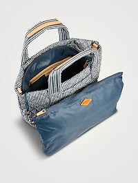 Small Metro Deluxe Seersucker Tote Bag In Stripe Print