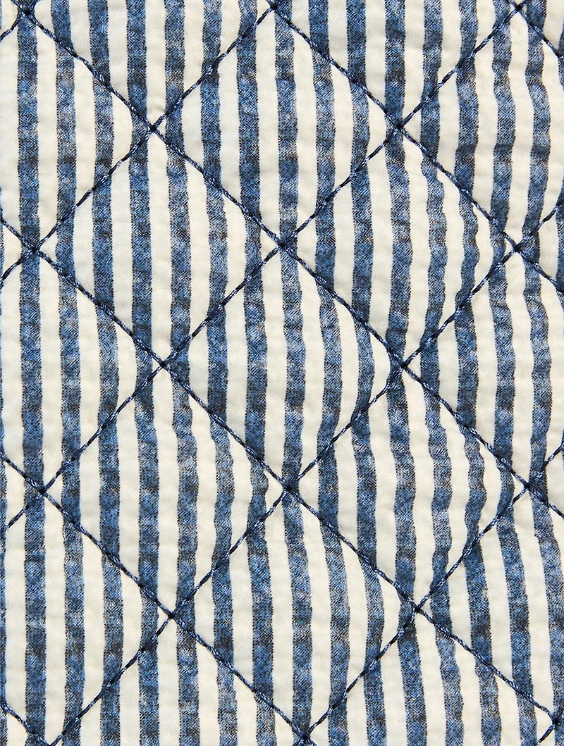 Small Metro Deluxe Seersucker Tote Bag In Stripe Print