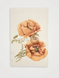 Cashmere Scarf In Anenome Print
