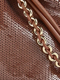 Medium Flamenco Sequin Purse With Donut Chain