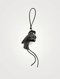 Bird Leather Bag Charm