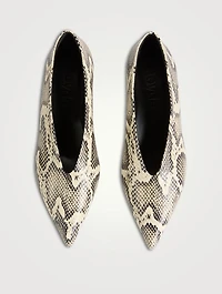 Clara Snakeskin-Embossed Leather Pumps