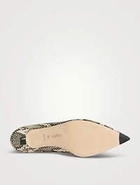 Clara Snakeskin-Embossed Leather Pumps