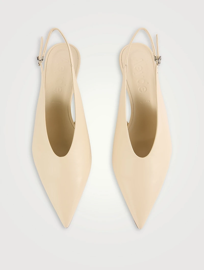 Clara Leather Slingback Pumps