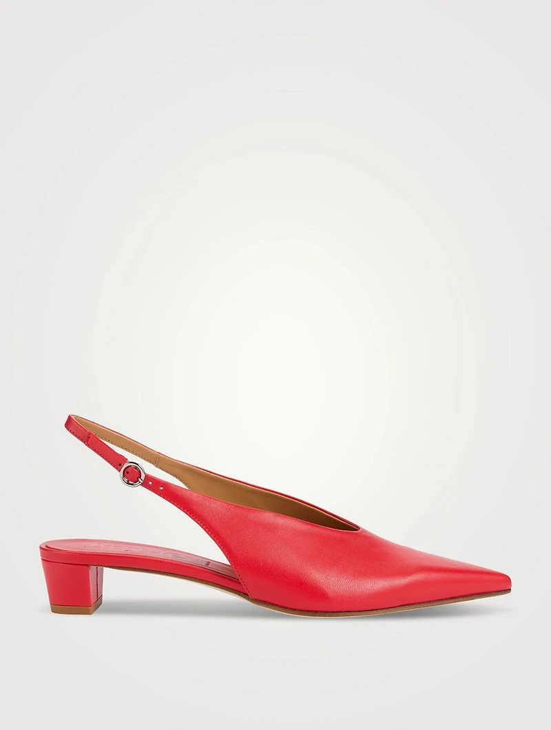 Clara Leather Slingback Pumps